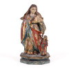 <p>Santa Ana Mestra, executada em madeira policromada e dourada. Brasil, s&eacute;c. XIX. 24 cm de alt. (Com restauro)</p>