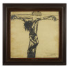 <p>Albert Servaes. Cristo Crucificado. Reprodução fotomecânica, 58,5 cm x 60 cm. Assinado embaixo à direita: A. Servaes/ 1919.</p>