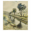 <p>Orestes Acquarone. Canal. Aquarela e aguada, 33 cm x 29 cm. Assinado datado embaixo à esquerda: O Acquarone / (parcialmente legível e a lápis) 10.2.1948 ? Origem: espólio de Giuliano Montini.</p>