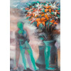 <p>Enrico Bianco - Casal com Flores – 70 x 50 cm – Óleo Sobre Tela – Ass. Canto Inferior Esquerdo e Dat. 2010</p>