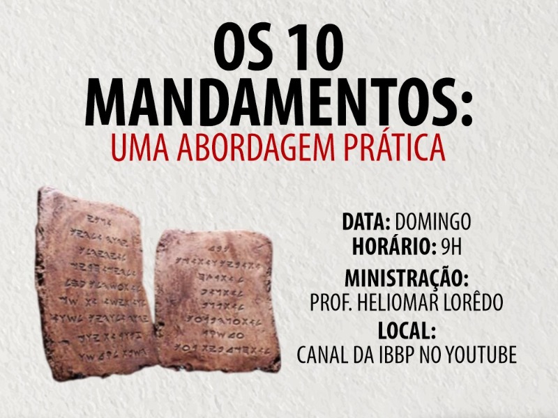 Nova série de EBD iniciando neste domingo!
