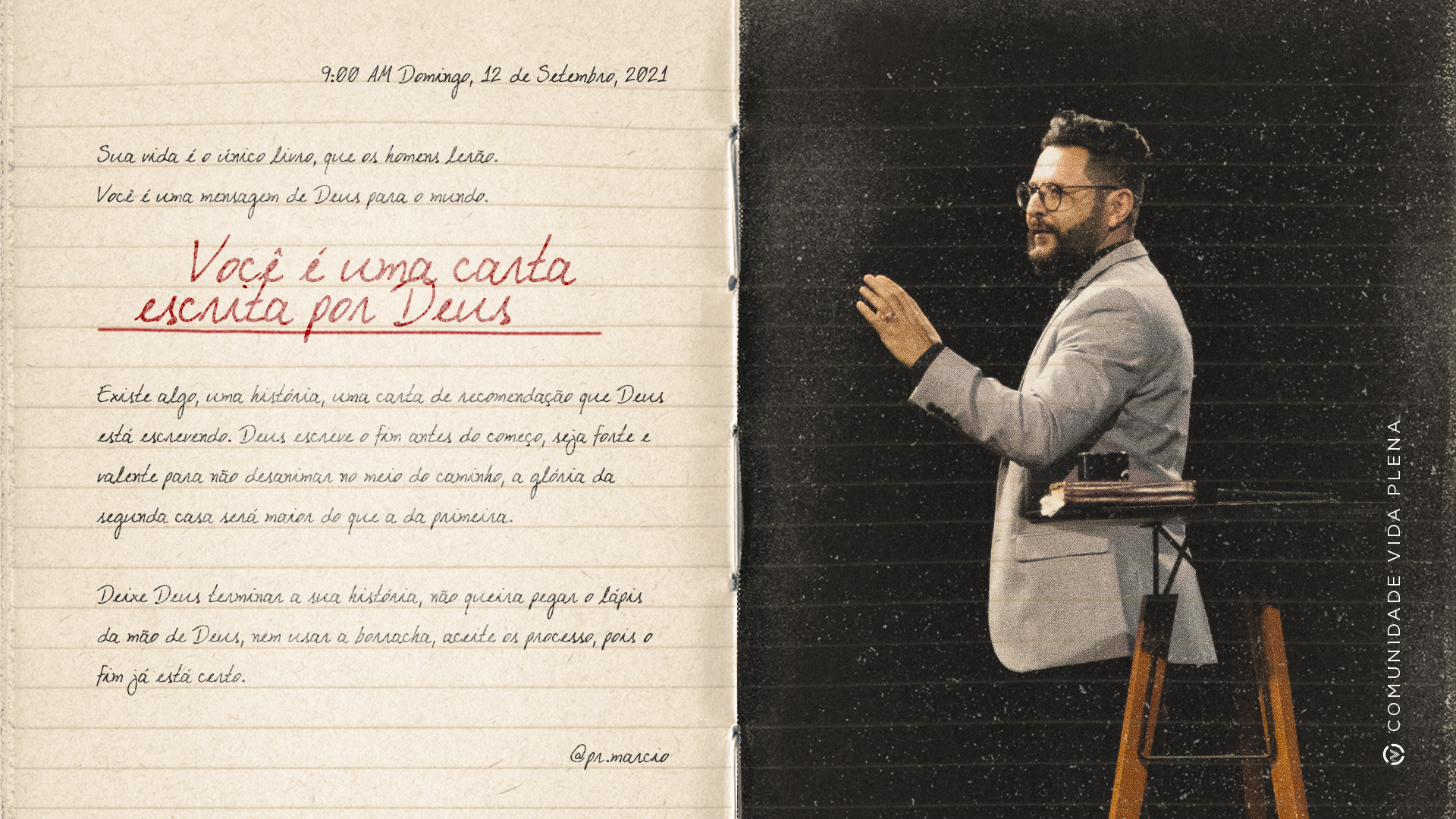 Você é uma carta escrita por Deus