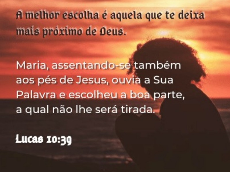 Escolha a Presença de Deus