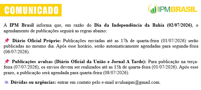 COMUNICADO - 02 JULHO