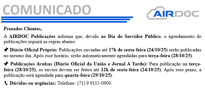 COMUNICADO - SERVIDOR PÚBLICO
