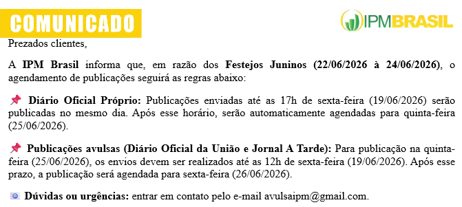 COMUNICADO - FESTEJOS JUNINOS