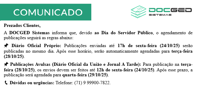 COMUNICADO - SERVIDOR PÚBLICO