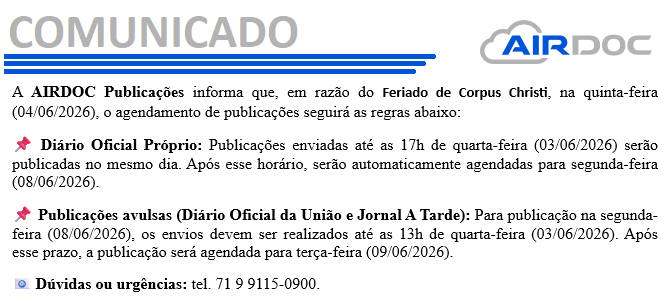 COMUNICADO - Corpus Christi