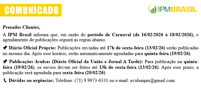 COMUNICADO - CARNAVAL