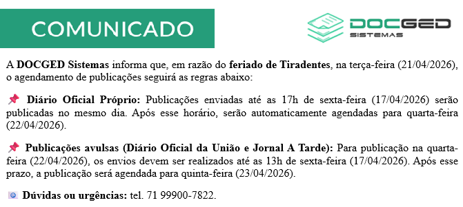 COMUNICADO - TIRADENTES