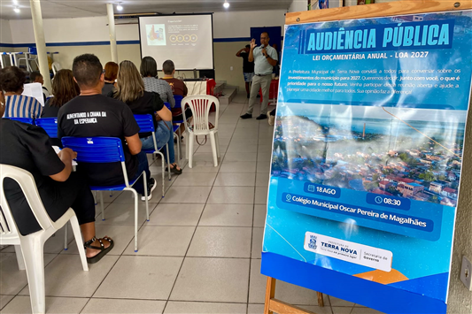 Terra Nova realiza primeira Audiência Pública voltada exclusivamente à elaboração da LOA e amplia participação popular na construção do orçamento de 2027