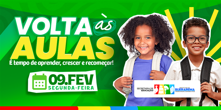 VOLTA ÀS AULAS NA REDE MUNICIPAL SERÁ NESTA SEGUNDA, 09 DE FEVEREIRO