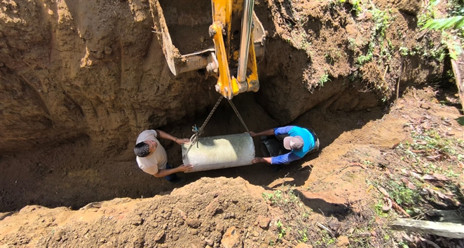 MANILHAMENTO PARA DRENAGEM FLUVIAL NA REGIÃO DE DONA ESTHER