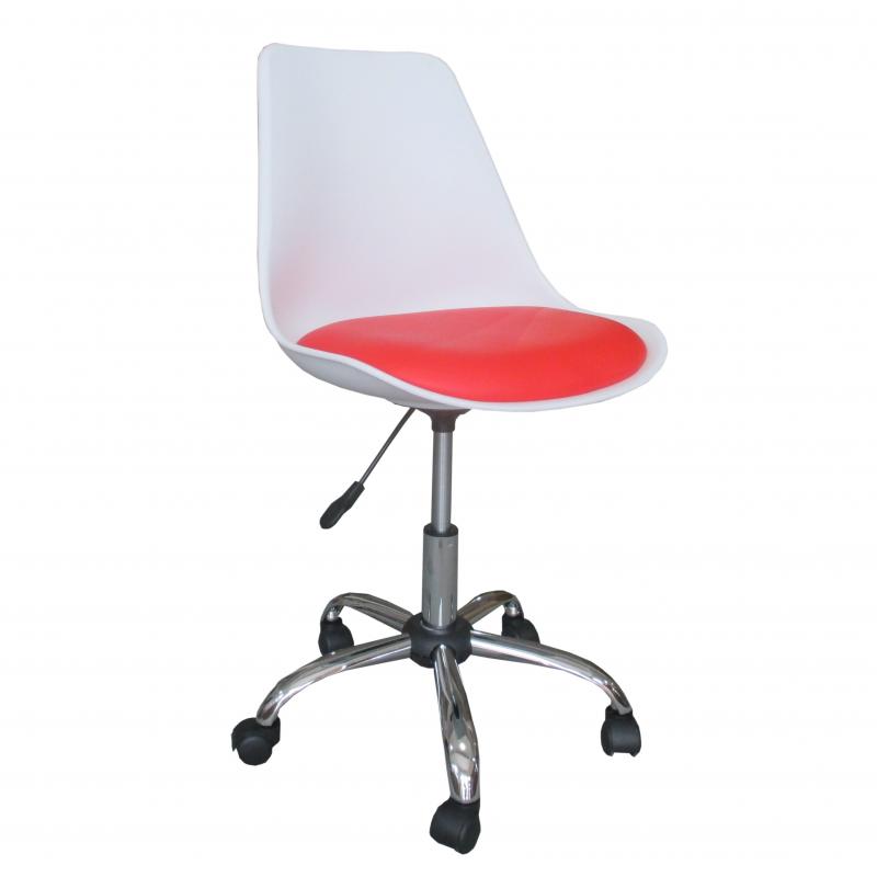 Silla de Oficina TIFOFC274 Blanca y Roja - La Anonima Online Silla de Oficina TIFOFC274 Blanca y Roja - La Anonima Online