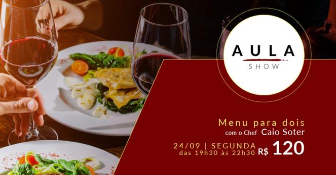 Menu para Dois | Chef Caio Soter · Lets.events