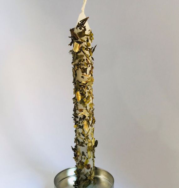 Vela Palito Imantada com Ervas  -  Arruda