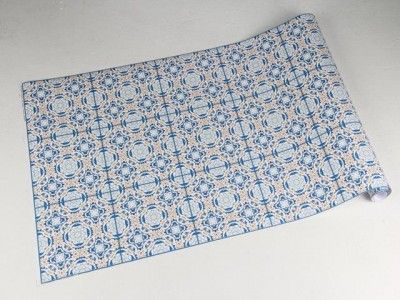 adesivo  hidráulico fosco na cor azul, amarelo e branco - MODELO 01