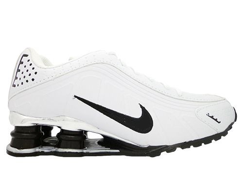 Tênis Nike Shox R4 Cromado Branco e Preto MOD:35026