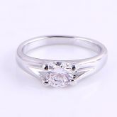 Platinum Diamond Ring Hollow Silver Classic Ring #01873188