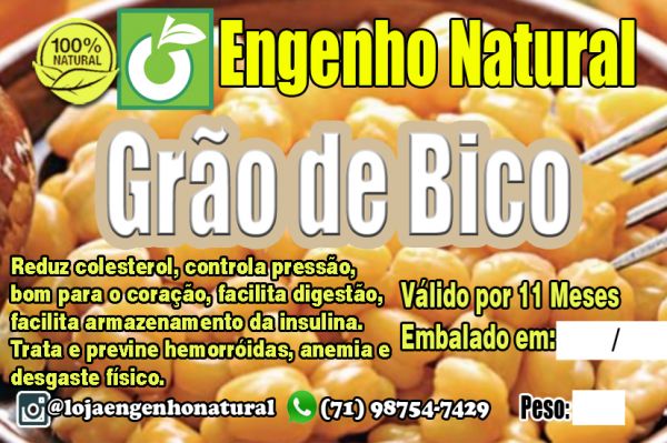 Grão de Bico 250 gramas Engenho Natural