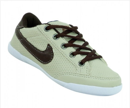 Sapatênis Infantil Nike Bege e Marrom