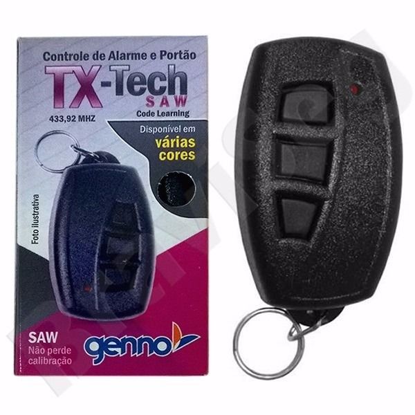 Controle P/ Portão e Alarmes Genno Tx-tech 433,92 Mhz Preto preço sob consulta