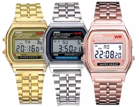 Relógio Retro tipo Casio Vintage Unissex masculino e feminino
