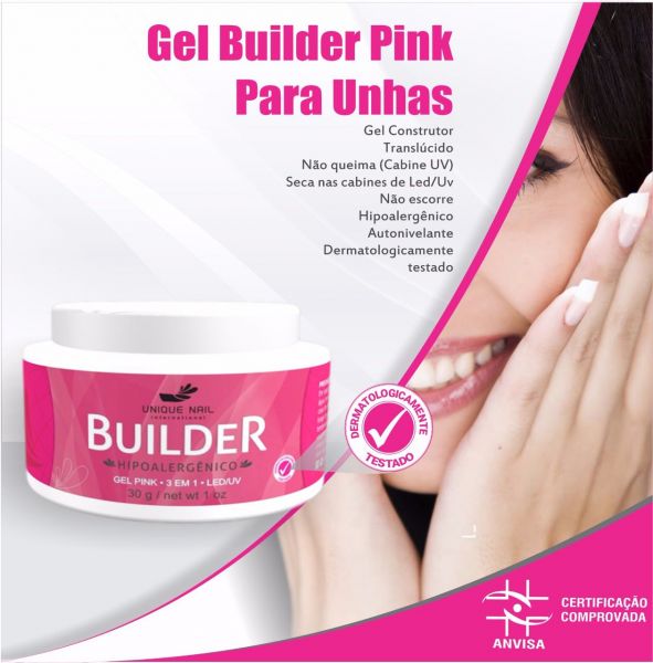 Gel Builder Pink 30g Led/uv Hipoalergenico Pink