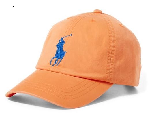 ACMK03- Boné Polo Ralph Lauren Big Ponei Laranja Westport (8-20)