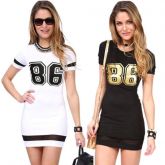 Novo Feminino Manga Curta Verão Bodycon Casual Festa Balada Mini Vestido De Algodão