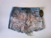 mini saia jeans com estampa na frente verona