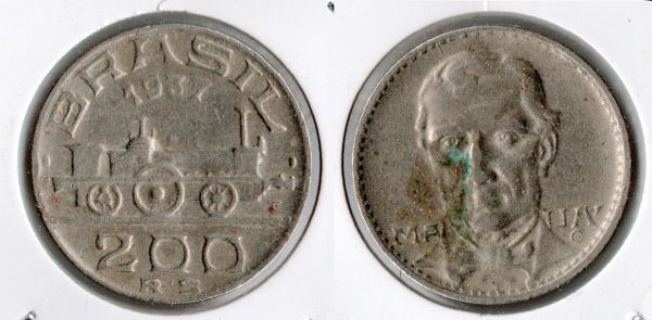 V144-1 - 200 Réis 1937 - Tiragem 6.505.500