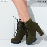 1-Ankle Boot com meia pata feminina roqueira- bota cano curto salto TORRICELLA inverno luxo