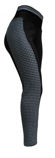 Legging academia plus size (48/50) preta e branca, cós alto, tecido suplex gramatura 320 e 360