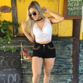 Cropped de renda com bojo