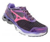 TÊNIS FEMININO MIZUNO WAVE CREATION 17 PRETO E ROXO LANÇAMENTO