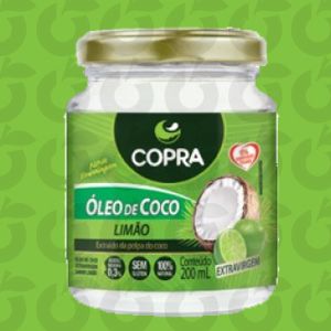Óleo de Coco Extra Virgem Sabor Limão 200ml Copra