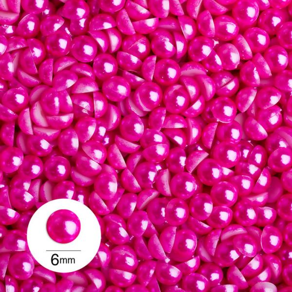 Meia  Pérola  6mm pink Saco de 500 G