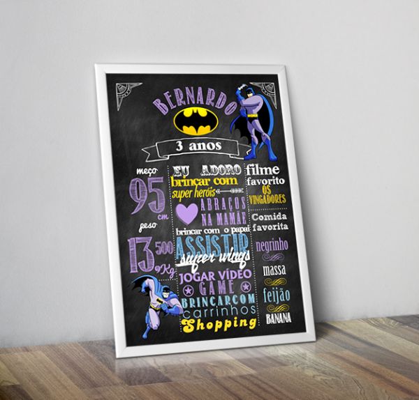 Lousinha tema Batman Vintage