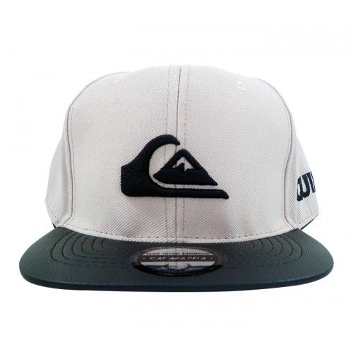 BONÉ ABA RETA QUIKSILVER CREME E PRETO