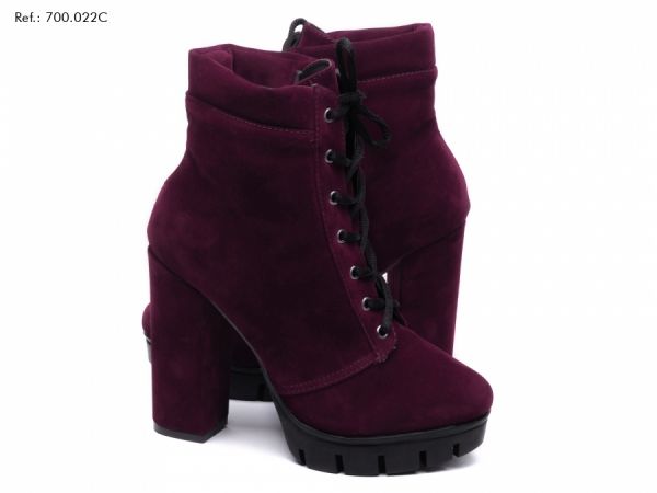 1-Ankle Boot com meia pata feminina- bota cano curto salto TORRICELLA inverno luxo