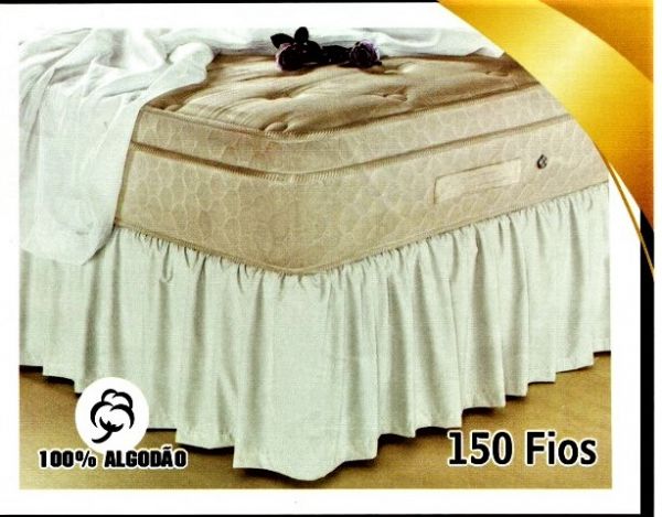 Saia para Colchobox Queen 158x203x35 Sortdias Kauan Bordados