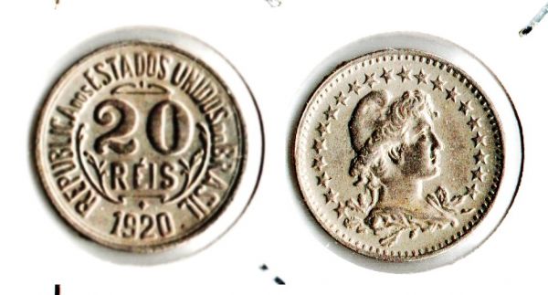 V059 - 20 Réis 1920 - Tiragem 825.000 -BELÍSSIMA