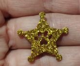 Estrela Xerife Dourada (120 Adesivos)