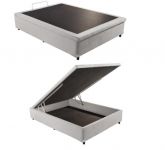 Base Bau Casal 138x188x40 Corino Branco 2237 SR