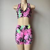 Conjunto Fitness Top + Bermuda Estampados