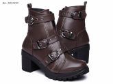 1-Ankle Boot com meia pata feminina roqueira- bota cano curto salto TORRICELLA inverno luxo