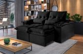 Estofado Retr Ouro Preto 230 2x90 Inca Preto 13 Idealle