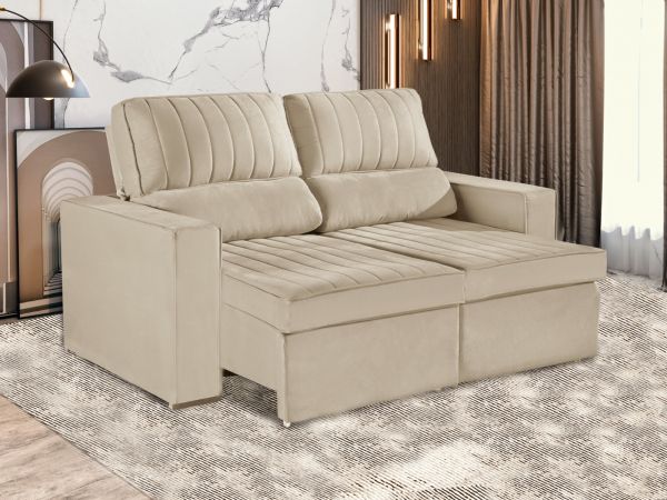 Estofado Retr Recl New Napoli Vel Bege Inca 02 Idealle