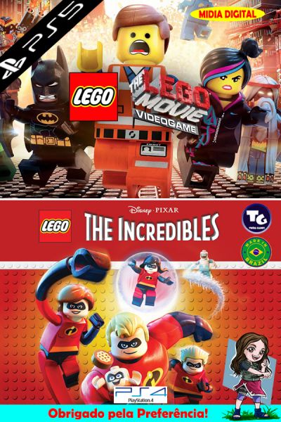 Kit Lego Os Incríveis + Lego The Movie Videogame - PS5